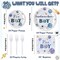 96-Piece Houston Baby Shower Tableware Set – Serves 24 Guests (Space Baby)